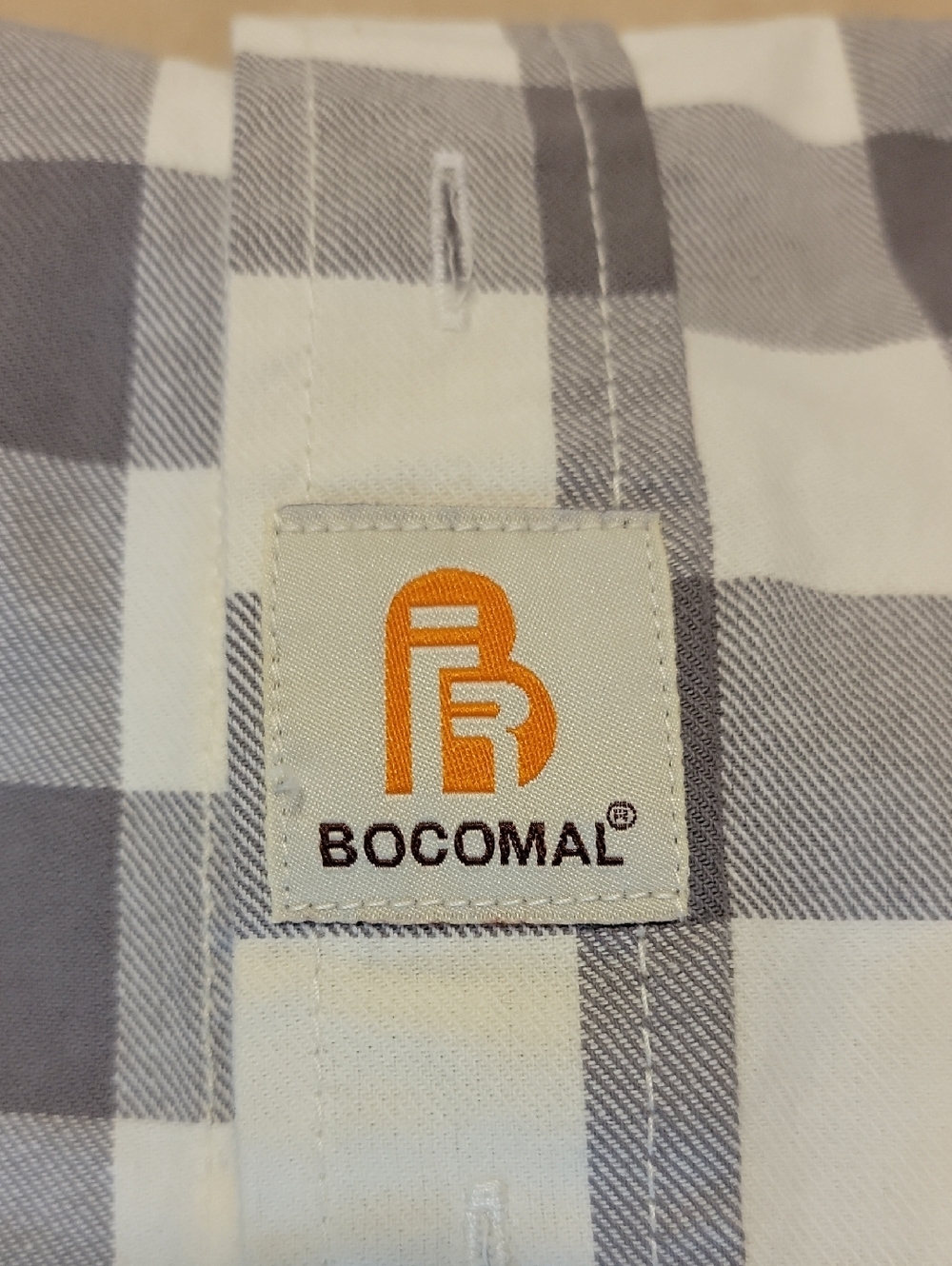 Bocomal FR Fire Resistant Men's Gray and White Checkered Long Sleeve Shirt S: XL - Picture 11 of 11